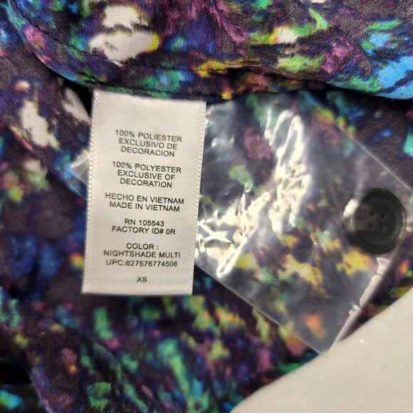 Derek Lam for DesigNation Nightshade Rio De Janeiro Peplum Splatter Top XS - Picture 3 of 13